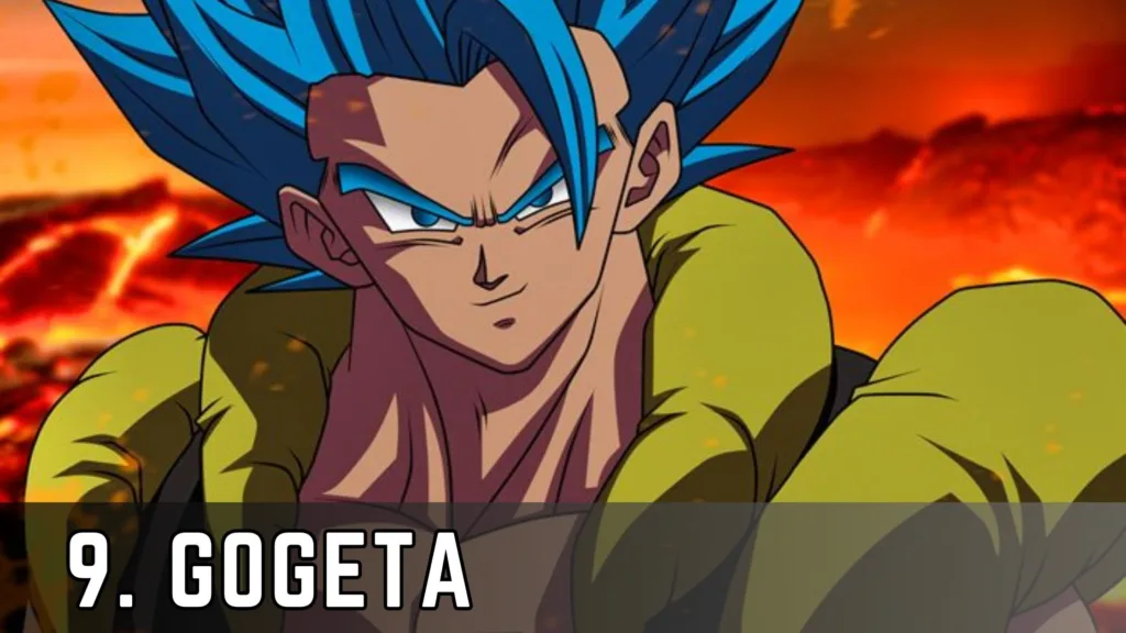 gogeta blue smirking being one of the overconfident characters in dragon ball