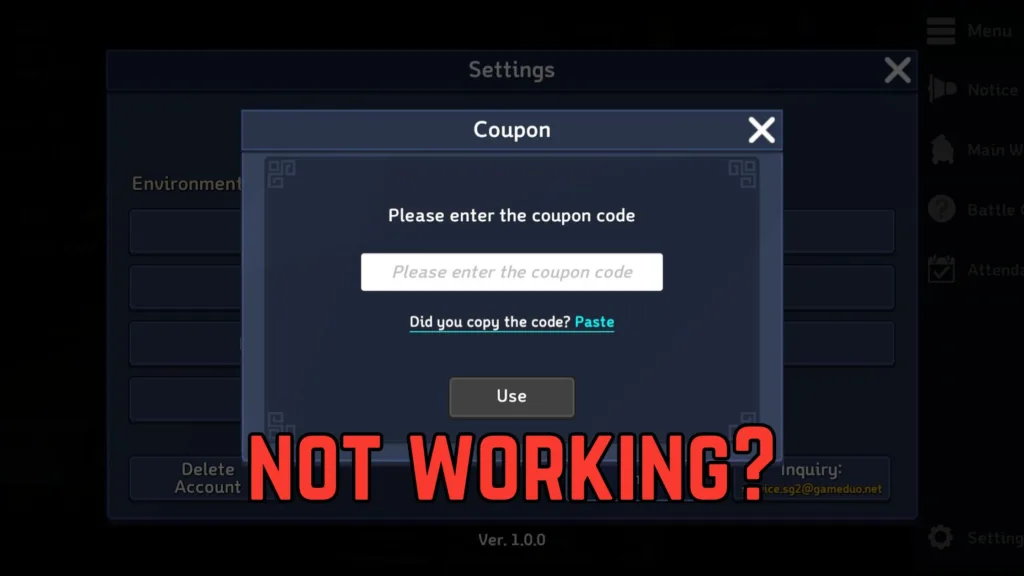 three kingdoms tempest coupon code not working